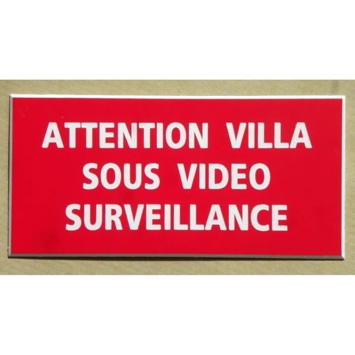 Plaque Signalétique SURVEILLANCE VIDEO 24/24 - Grand Format (2 Versions) - Fabriqué En France