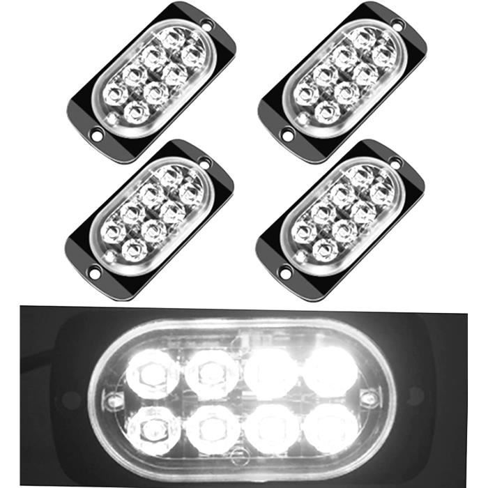 4 Feux Latéraux LED Jaunes Pour Camion, Remorque, Camping-car - 12V/24V, étanches Et Certifiés