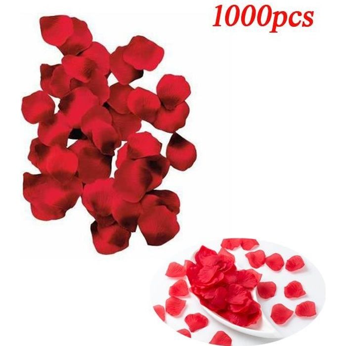 QUARKZMAN 1000 Pétales De Roses Artificielles En Soie Blanc – Idéal Pour Mariage, Décoration Romantique Et Confettis De Noces
