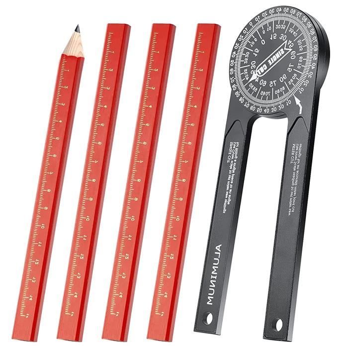 0180 Rapporteur D'angle Règle De Recherche D'angle Rapporteur à Deux