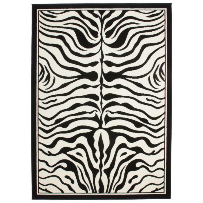 Tapis Dessin Zebre Noir Blanc 1x170cm Cdiscount Maison