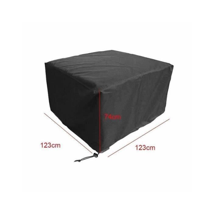 210D Couverture de Protection de Meuble Imperm/éable Tissu Oxford Anti-Vent//UV//Poussi/ère avec Boucle de Verrouillage Housse Salon de Jardin 90 * 90 * 90cm Bache de Protection Table