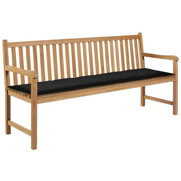 Coussin De Banc Interieur Exterieur De Jardin Noir 180 X 50 X 3 Cm Achat Vente Banc D Exterieur Coussin De Banc Interieur Cdiscount
