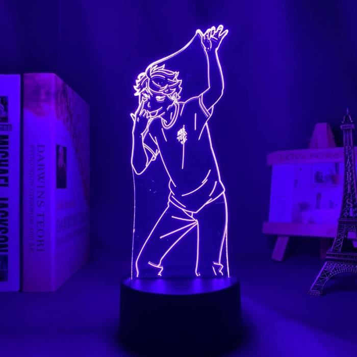 Lampe Veilleuse 3D Dauphin Avec Télécommande - Fabrication Française - 16 Couleurs - JNB-Maker
