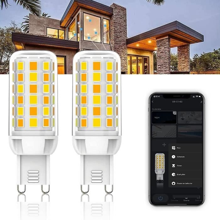 G9 Smart Bulb, Ampoule Connectée Alexa, Ampoule Led G9 Compatible Wifi