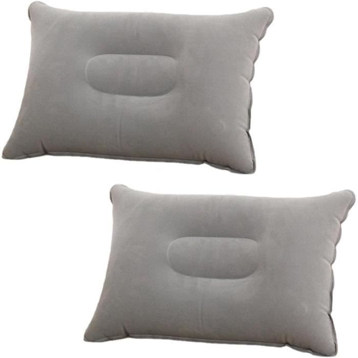 Oreiller Gonflable Orange – Pratique Pour Voyages, Camping Ou Invités, Lavable Et Compact