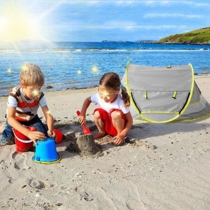 Tente De Plage D Exterieur Portatif Anti Uv De Protection Contre Le Soleil De Plage Pliable Pour Enfants Bebe Ohl Cdiscount Sport