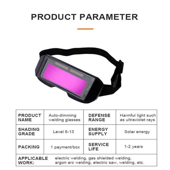 Lunettes De Soudage UpaClaire - Protection UV Et Laser (IPL 198-2000nm) - Teinte N°8 Pour Lumière Forte - Enveloppantes