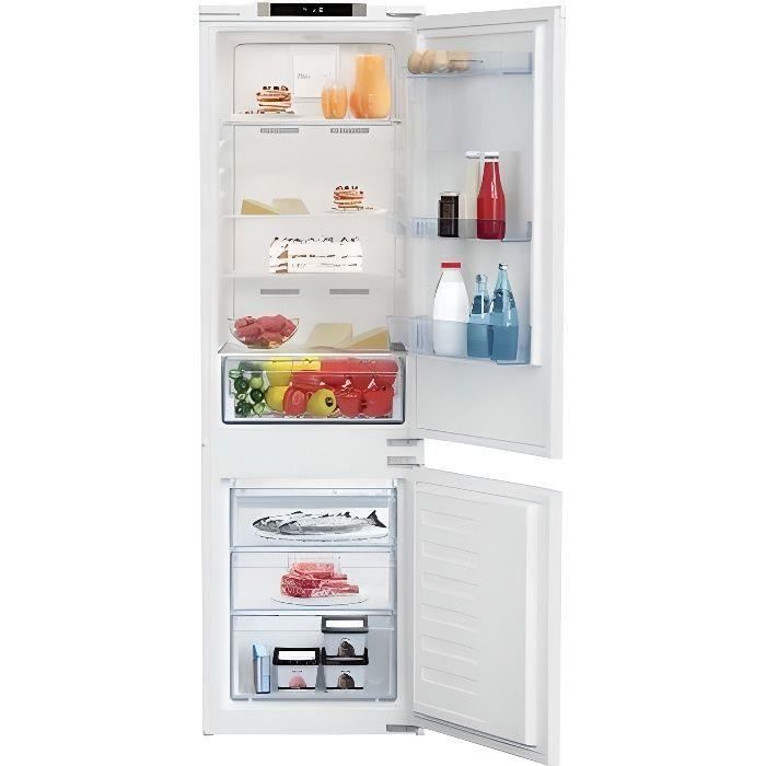 Réfrigérateur intégrable BEKO - 254L - Froid ventilé - Glace et eau