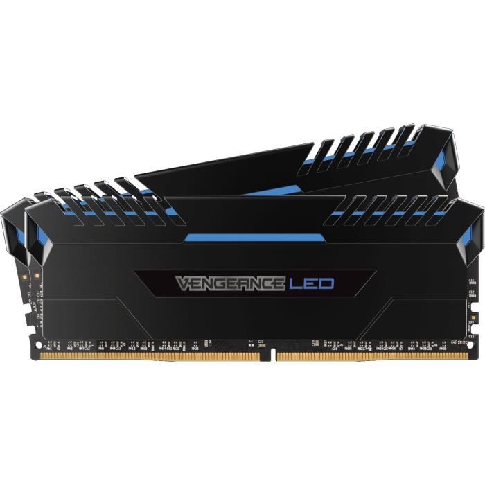 Vente Memoire PC CORSAIR Mémoire PC DDR4 - Vengeance LED 16 Go (2 x 8 Go) - 3000 MHz - CAS 15 - LED Bleues (CMU16GX4M2C3000C15B) pas cher Vente Memoire PC CORSAIR Mémoire PC DDR4 - Vengeance LED 16 Go (2 x 8 Go) - 3000 MHz - CAS 15 - LED Bleues (CMU16GX4M2C3000C15B) pas cher