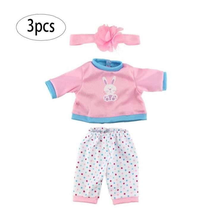 Ensemble De Vêtements Pour Poupée 43 Cm – Robe Couronne Et Haut – Tissu Doux Et Élastique – Cadeau Idéal Pour Filles – Sans Poupée