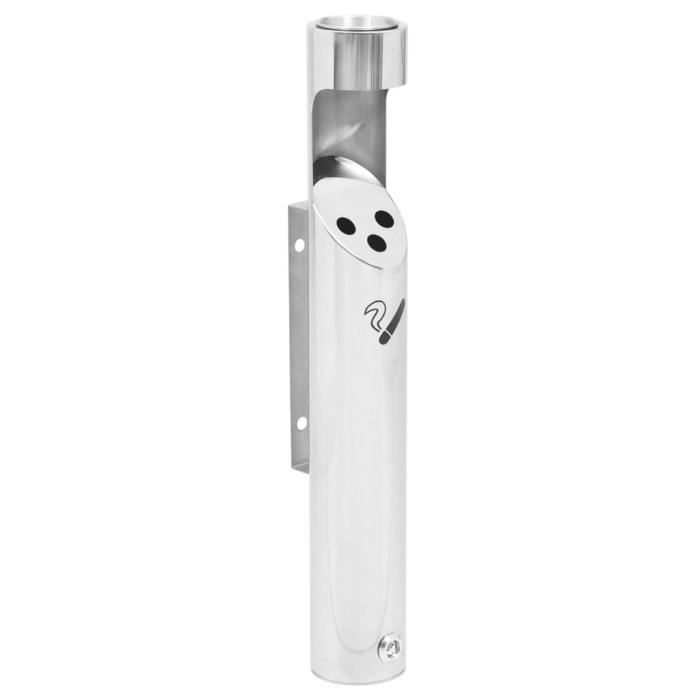WIYETY Cendrier De Sol Extérieur Réglable En Inox – Hauteur De 34 à 68 Cm, Avec Couvercle Anti-Vent Et Base Antidérapante, Argenté – Idéal Balcon, Terrasse, Jardin