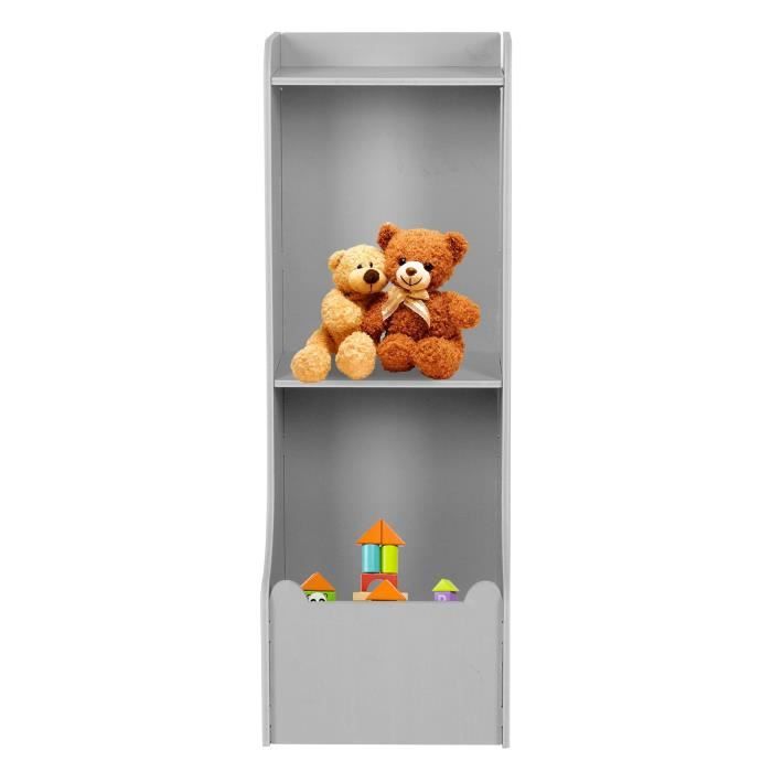Étagère à Livres Montessori OOOK - 2 Étagères + 5 Compartiments, Rangement Jouets Enfant - 2