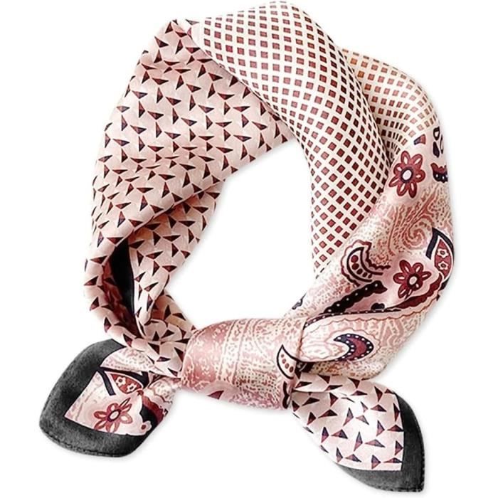 Foulard En Soie Imprimé Motif Géométrique - Signé Richard Allen - Occasion élégant Pour Femme