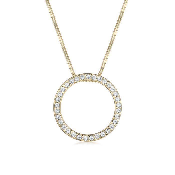 Collier avec Pendentif Femme Argent 925//1000 Cristal Elli