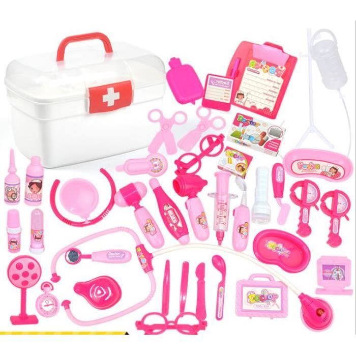 Cadeaux pour enfants 17pcs Kit médical Docteur Infirmière Dentiste Faire  semblant de rôles Jouer Jouet Set Enfants Jeu Cadeau