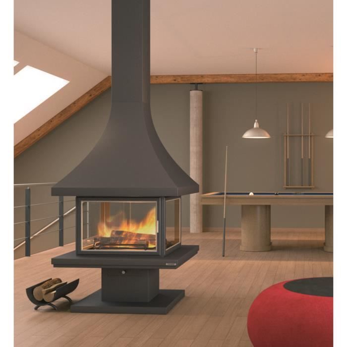 Plaque Protection Sol Devant Cheminée Sur Mesure Cheminee Centrale Vitree Sylva 16kw Ch86 Pci Achat Vente Poele