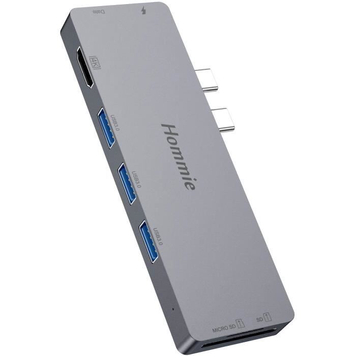 100 W Alimentation USB C Compatible avec Les MacBook Pro 13et 15 Lecteur de Carte TF/SD 8 en 1 Adaptateur Dual Type C Thunderbolt 3 Hub avec 4K HDMI 3 Ports USB 3.0 Strenter Hub USB C 100 W Alimentation USB C Compatible avec Les MacBook Pro 13et 15 Lecteur de Carte TF/SD 8 en 1 Adaptateur Dual Type C Thunderbolt 3 Hub avec 4K HDMI 3 Ports USB 3.0 Strenter Hub USB C