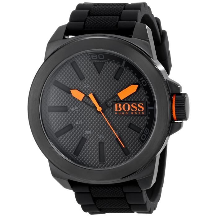 HUGO BOSS Boss Orange 1513004 New York, Noir Montre en acier inoxydable  TLIIN , - Achat/vente montre Noir - Cdiscount