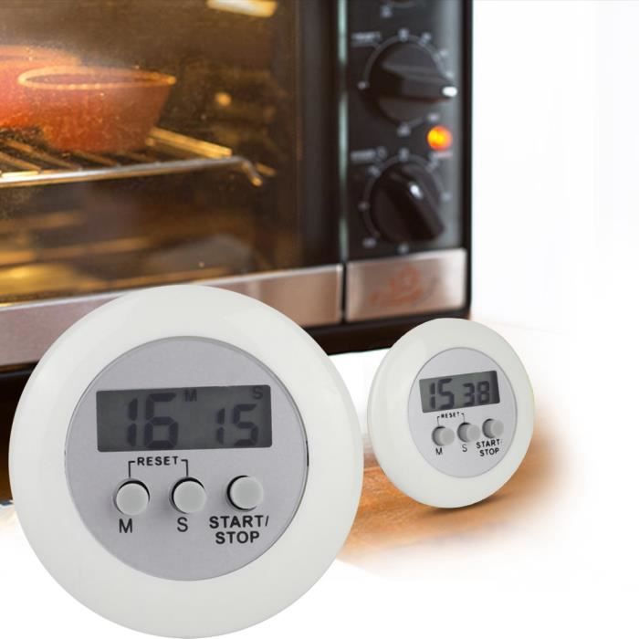 TD® Minuteur Digital Blanc Multifonctionnel/ Minuterie cuisine Grand écran,  Rappel électronique compte à rebours (99 min 59 sec) - Cdiscount Maison