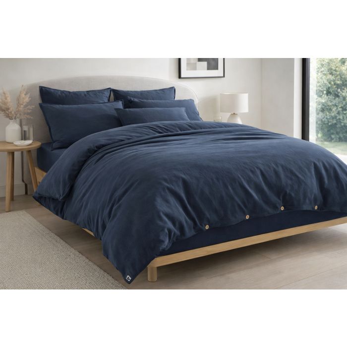 Pack Housse de Couette 260 x 240 cm + Drap Housse 160x200 cm – Flanelle CANDICE Bleu