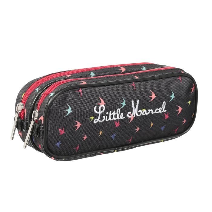 little marcel trousse rectangle 22 x 10 x 5 5 cm polyester logo brode enfant cdiscount bagagerie maroquinerie
