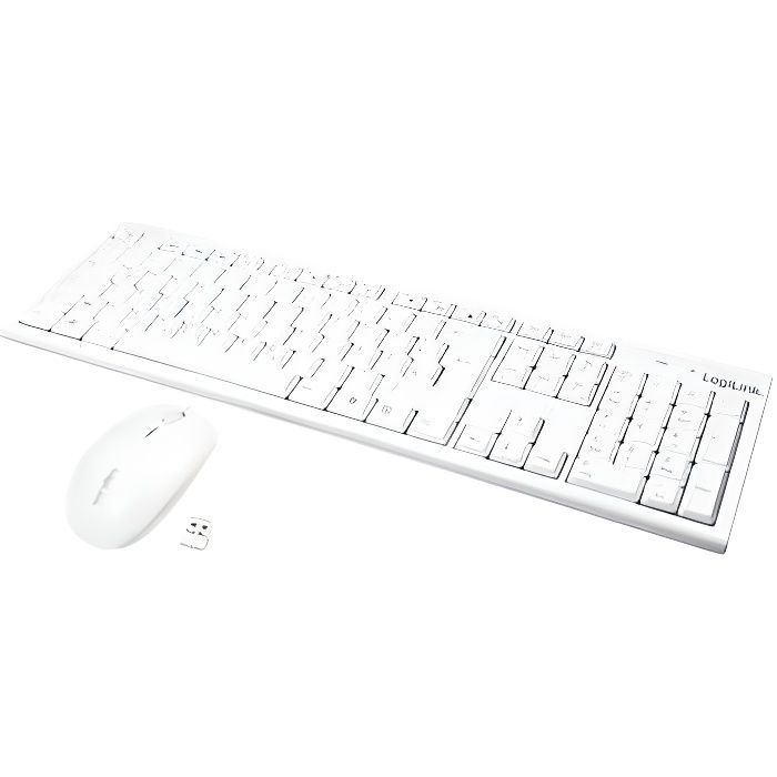 Ensemble clavier et souris sans fil LOGILINK ID0104W BLANC USB