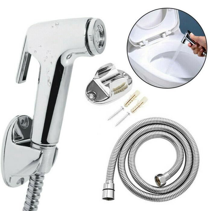 nettoyage des toilettes pommeau de douche a chasse d eau toilettes de bidet ensemble de pistolet de pulverisation de toilettes cdiscount bricolage
