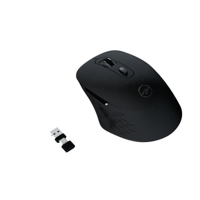 Souris sans fil - MOBILITY LAB - Omega - Bluetooth et récepteur 24GHz - Noir - Clics silencieux - Précision réglable