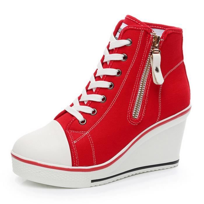 basket compensée rouge