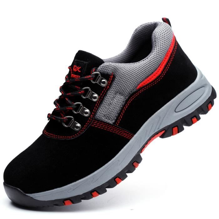 Chaussures De Sécurité Homme Femmes Légèr Respirantes Embout Acier