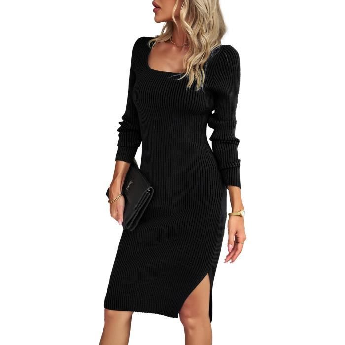 Robe moulante laine deals