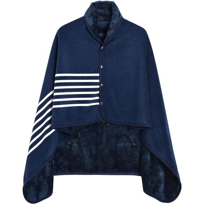 Poncho Femme - Non sp?�cifi?� - Ch?�le Polaire - Flanelle Composite - Hiver - Couverture ?� Carreaux 