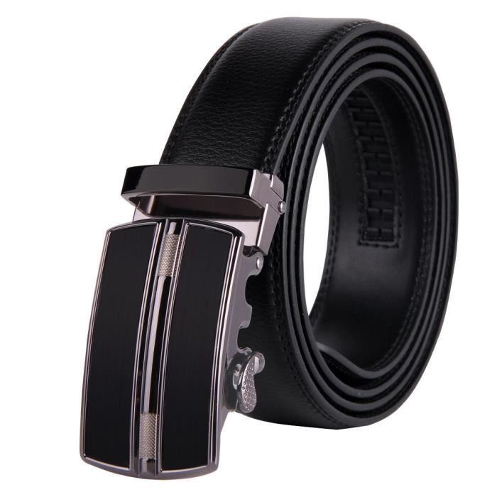3ZHIYI Ceinture pour Homme en Cuir Véritable avec Boucle Automatique 35mm Blanc