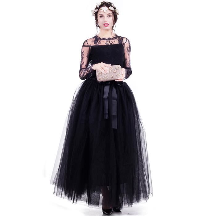 Femme Jupe Longue Jupe Maxi Pour Soiree Mariage Haute Taille Tulle