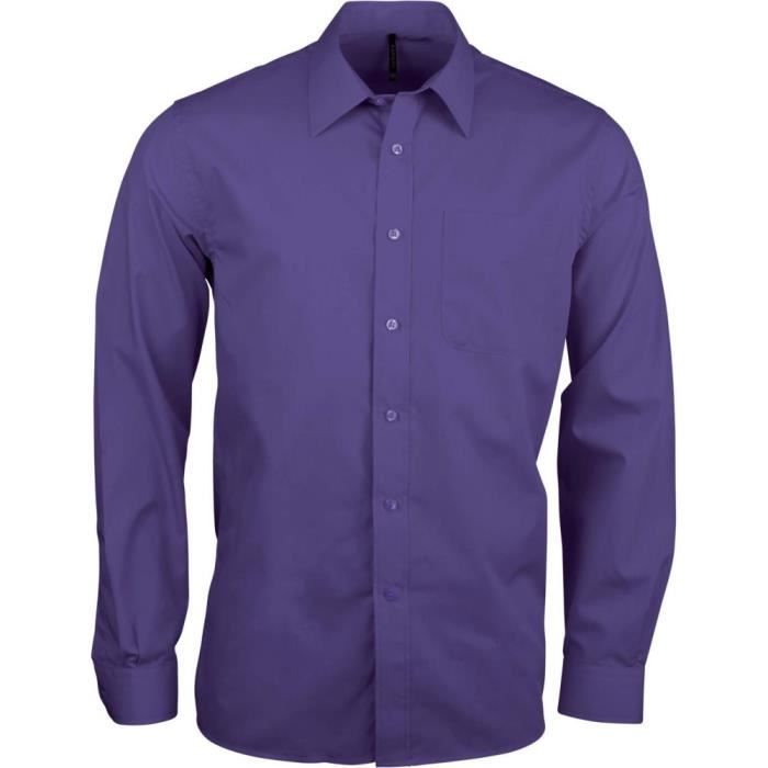 chemise à manches longues kariban jofrey - violet