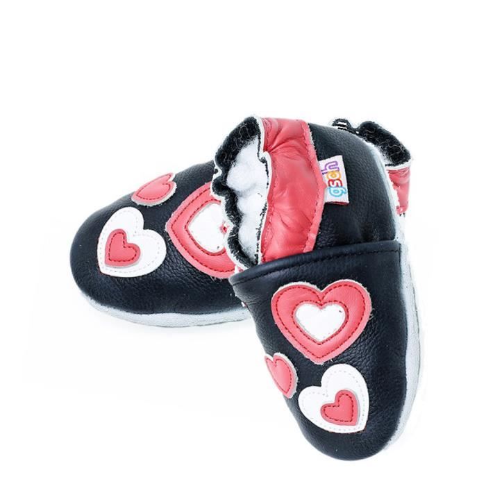 Doux Chaussons Pantoufle Babouche Bebe En Cuir Souple Ete Respirant Pour Garcon Fille Semelles Antiderapantes Pour Enfant Bebe Noir16 Cdiscount Chaussures