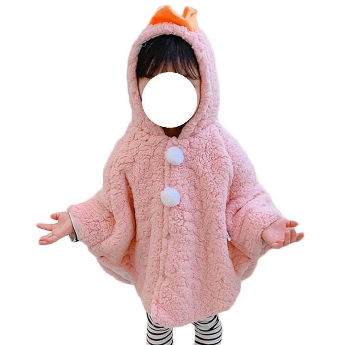 Linboo Manteau Fille Veste à Capuche Hiver Chaud - Parka Rembourrée Enfant Avec Ceinture