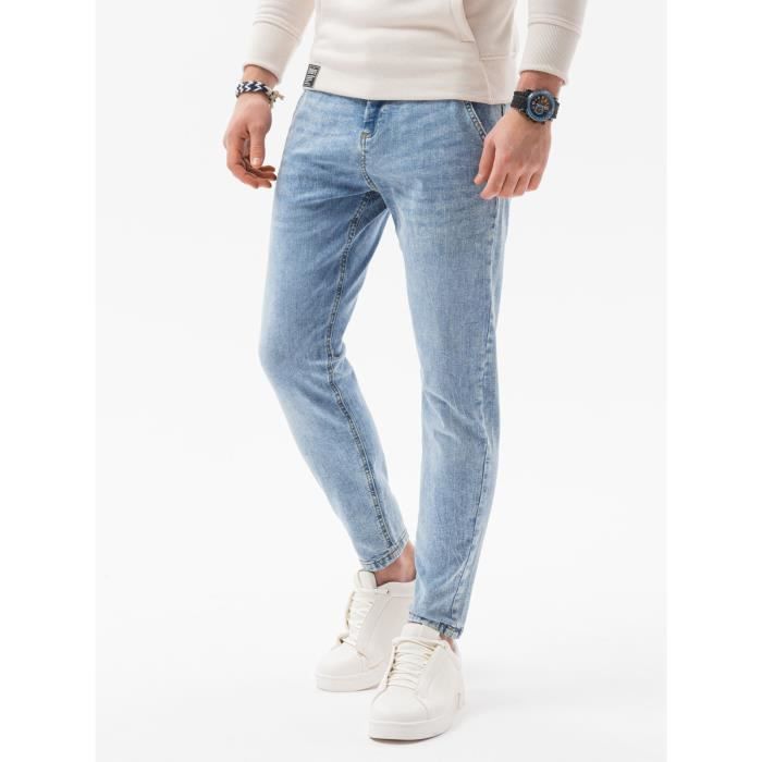 Pantalon long en jean Ombre Pour Homme Bleu clair Bleu clair Cdiscount Pret a Porter
