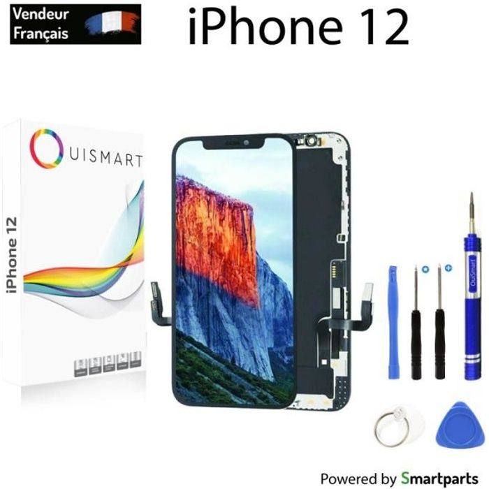 Écran LCD IPhone 12 - Incell Avec Vitre Tactile Et Châssis Noir + Outils, Neuf