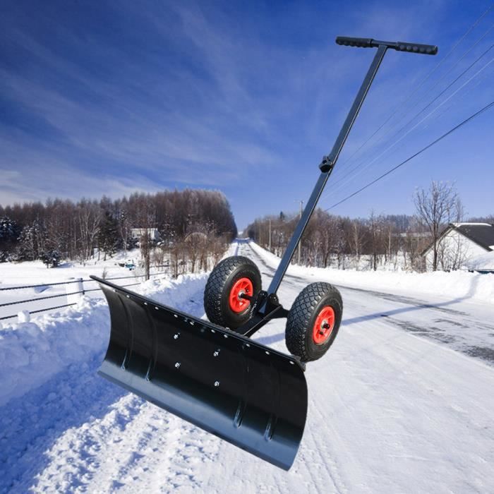 Pelle à neige avec roue solide professionnelle de poussée de main Anti  outils de nettoyage extérieur de neige de jardin - Cdiscount Jardin