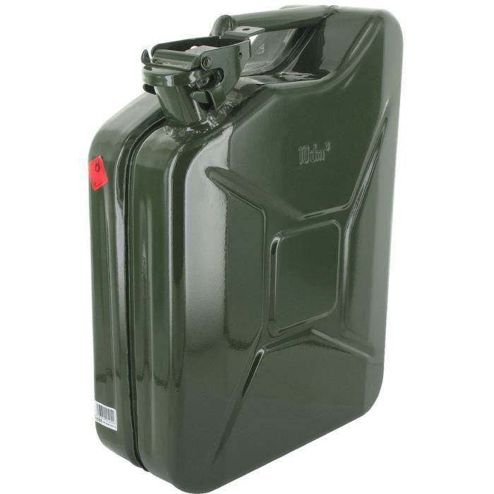 Jerrycan carburant métallique 10 L - PRESSOL - 21 055