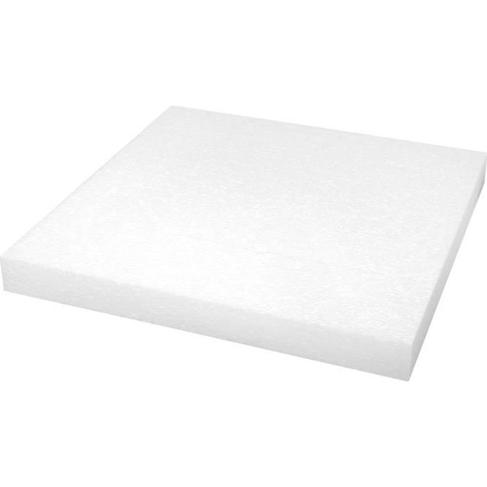plaque polystyrene carre 40x40x4 cm rayher blanc achat vente papier cadeau plaque polystyrene carre cdiscount