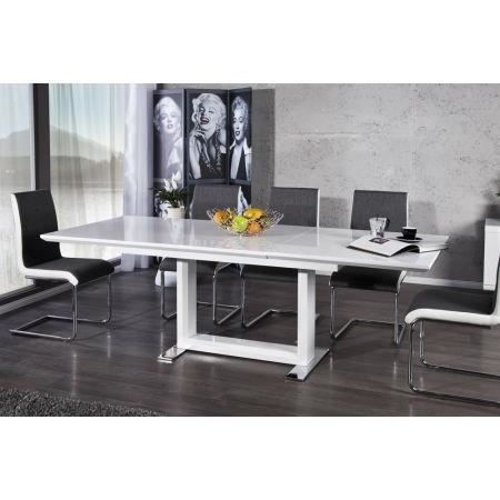 Table A Manger Blanc Laque Extensible Donna 160 Achat Vente