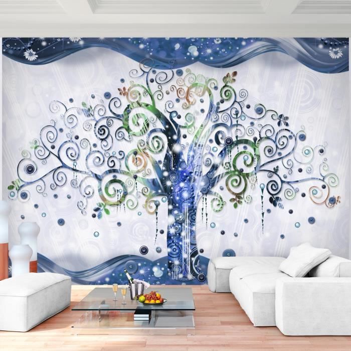 Tableau Déco 'Arbre De Vie' De Gustav Klimt - Impression Sur Toile Intissé - Réf. L-A-0055-b-m - Murando