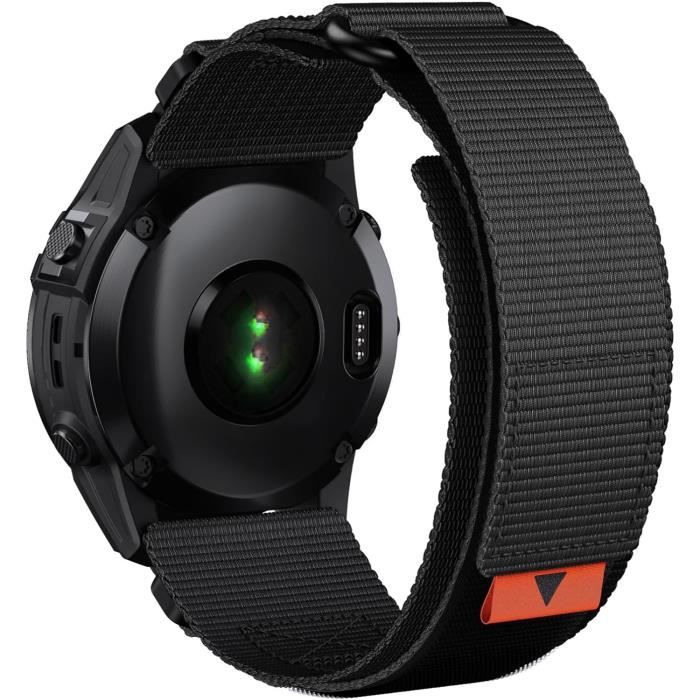 Bracelet Titane QuickFit 26 Mm Pour Garmin Fenix 6X / 5X - Noir, Boucle, Sportif, Neuf Avec étiquettes