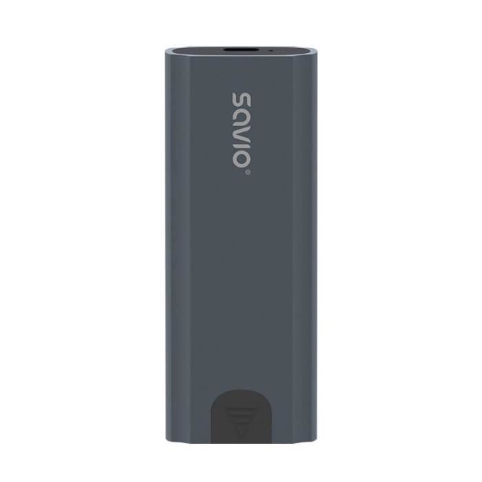 Boîtier externe M.2 SSD NVMe - SAVIO - AK-67 - USB-C 3.1 - 2 To - Gris