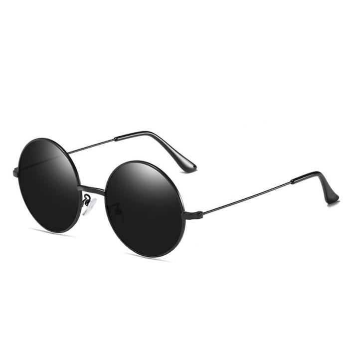 SHARPHY Lunettes de soleil homme cadre rond rétro polarisées métal lunettes de soleil polarisées pour homme femme