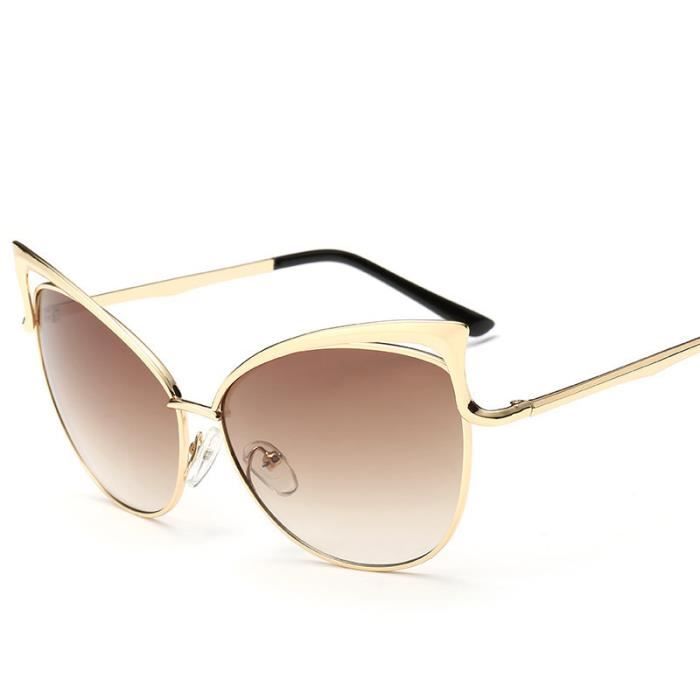 SHARPHY Lunettes de soleil femme luxe marque 2017 t ronde brun