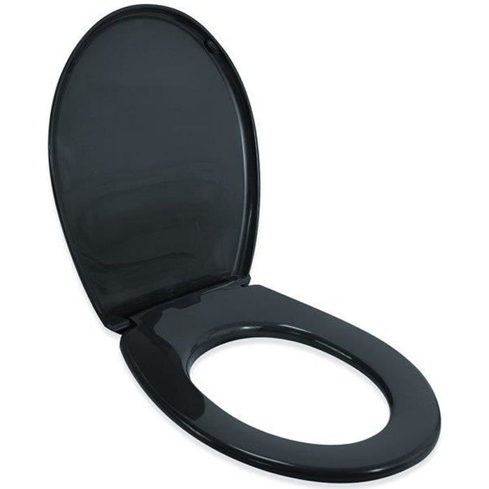 Abattant WC incassable si ge de toilette universel gris anthracite